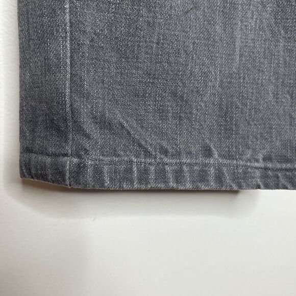 Acne Mic D Jeans Gray Mens 31x27 Hemmed Rigid Distressed Straight Leg - Picture 5 of 10